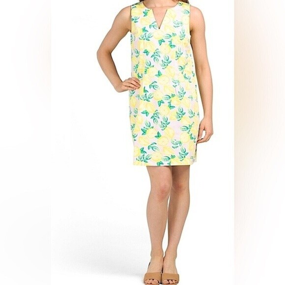 Cynthia‎ Rowley Lemon Print Shift Dress Size 8 - Picture 1 of 11